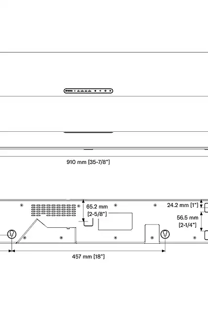 yamaha雅马哈SR-B20A ATS-B200 Dimension Drawing
